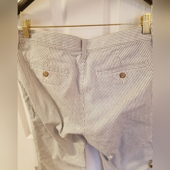 GAP Women's Girlfriend Khaki Ankle Stretch Pants Stripes Size 10 - Picture 6 of 14